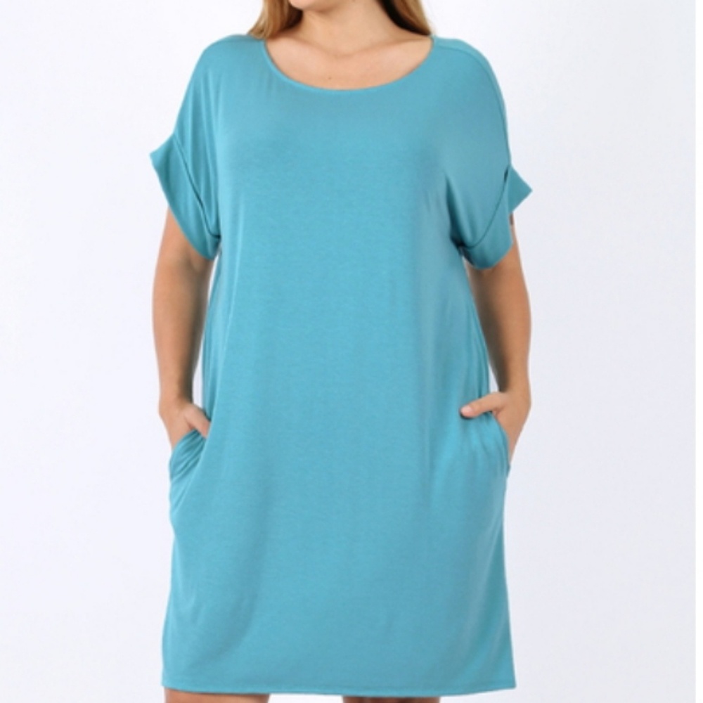 Blue T-Shirt Dress